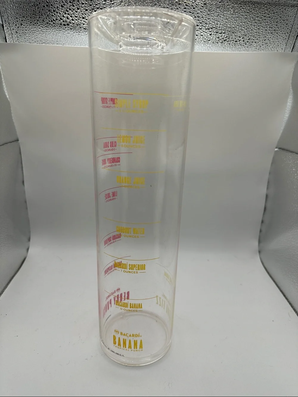 Banana Clear Cocktail Shaker - Yellow Accents with recipes